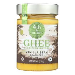 4th and Heart Ghee Butter - Madagascar Vanilla Bean - Case of 6 - 9 oz.