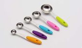 Set of 5 Measuring Spoon, Rainbow Plastic Measuring Scoop
