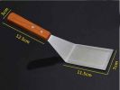 Stainless Steel Cooking Shovel with Wooden Handle for Food Service