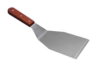 Stainless Steel Cooking Shovel with Wooden Handle for Food Service [D]