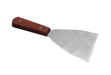 Stainless Steel Cooking Shovel with Wooden Handle for Food Service [E]