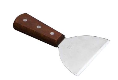 Stainless Steel Cooking Shovel with Wooden Handle for Food Service [F]