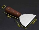 Stainless Steel Cooking Shovel with Wooden Handle for Food Service [F]