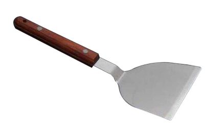 Stainless Steel Cooking Shovel with Wooden Handle for Food Service [H]
