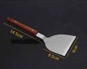 Stainless Steel Cooking Shovel with Wooden Handle for Food Service [H]