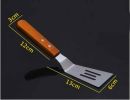 Stainless Steel Cooking Shovel with Wooden Handle for Food Service [I]