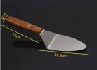 Stainless Steel Cooking Shovel with Wooden Handle for Food Service [L]