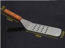 Stainless Steel Cooking Shovel with Wooden Handle for Food Service [N]