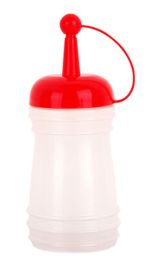 Set of 3 Cruets Salad Dressing Bottles Sauce Bottles Oil Bottles, 220ML, Red