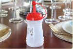 Set of 3 Cruets Salad Dressing Bottles Sauce Bottles Oil Bottles, 220ML, Red