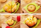 Multi-functional Fruits Cutter, Fruits Slicer, Fruits Corer Green Handle