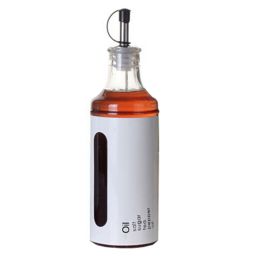 400ML Household Glass Oil Jar Oil & Vinegar Bottle Oil Container, O