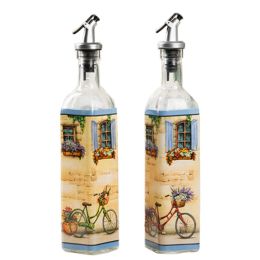 2PCS Creative Cruet Vinegar Bottle Glass Bottle Oil Container Oil Jar, NO.10