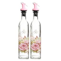 2PCS Household Vinegar Bottle Oil Jar Glass Bottle Oil Container, NO.16