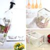 2PCS Flower Glass Bottle Oil Dispenser Vinegar Bottle Oil Jar, NO.19