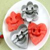 Cartoon Smile Face Stainless Steel DIY Fruit Slicers Cookie Cutter,4Pcs