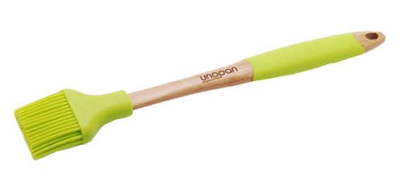 Kitchen Bamboo Handle Heat-Resistant Silicone Basting Pastry & Bbq Brush,12''