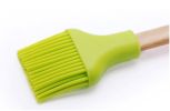 Kitchen Bamboo Handle Heat-Resistant Silicone Basting Pastry & Bbq Brush,12''