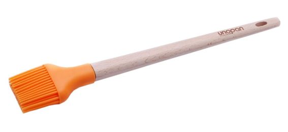 Beech Handle Heat-Resistant Silicone Basting Pastry & Bbq Brush,12''