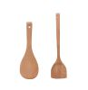 Wooden Cooking Utensils Set, Rice Spoon + Spatula, 2 piece
