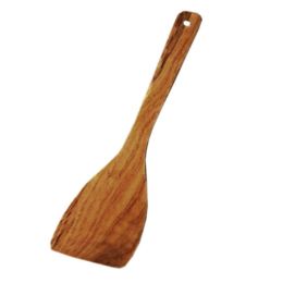 Healthy Non-Stick Short Handle Natural Wooden Spatula Baking Spatula(13*2.9'')