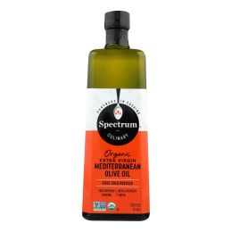 Spectrum Naturals Organic Extra Virgin Mediterranean Olive Oil - Case of 6 - 33.8 Fl oz.