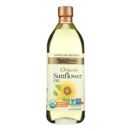 Spectrum Naturals High Heat Refined Organic Sunflower Oil - Case of 12 - 32 Fl oz.