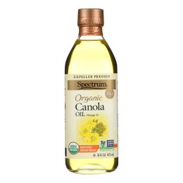 Spectrum Naturals Organic Refined Canola Oil - Case of 12 - 16 Fl oz.