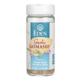 Eden Foods Organic Gomasio - Sesame Salt - Garlic - 3.5 oz (Pack of 3)