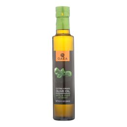 Gaea Extra Virgin Olive Oil - With A Dash of Basil - Case of 8 - 8.5 oz.