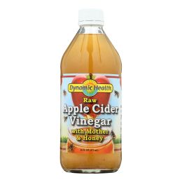 Dynamic Health Apple Cider Vinegar - with the Mother and Natural Honey - Glass Bottle - 16 oz