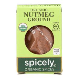 Spicely Organics - Organic Nutmeg - Ground - Case of 6 - 0.4 oz.