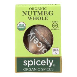 Spicely Organics - Organic Nutmeg - Whole - Case of 6 - 0.1 oz.