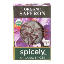 Spicely Organics - Organic Saffron - Case of 6 - 0.007 oz.