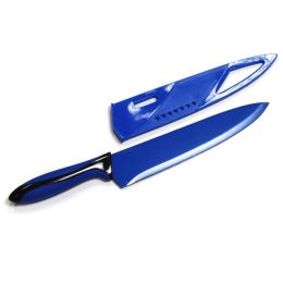 Chef Craft 8" Blue Chef Knife with Sheath Case Pack 12