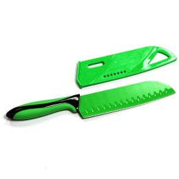Chef Craft 6" Green Santoku Knife with Sheath Case Pack 12