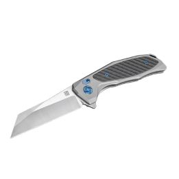 Artisan Megahawk Folder 3.62in M390 Blade Gray Titanium Hndl