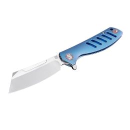 Artisan Tomahawk Folder 3.94in M390 Blade Blue Titanium Hndl